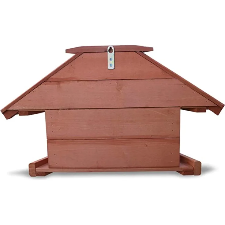Vogelhaus Wandhänger Schindeldach m.Silo B53xT25xH30cm