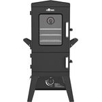 EL Fuego Gasgrill/Smoker Portland W2, Multifunktionales Grillgerät mit Glasfenster, 3,5 kW, Schwarz, 50 cm x 107 cm x 48 cm