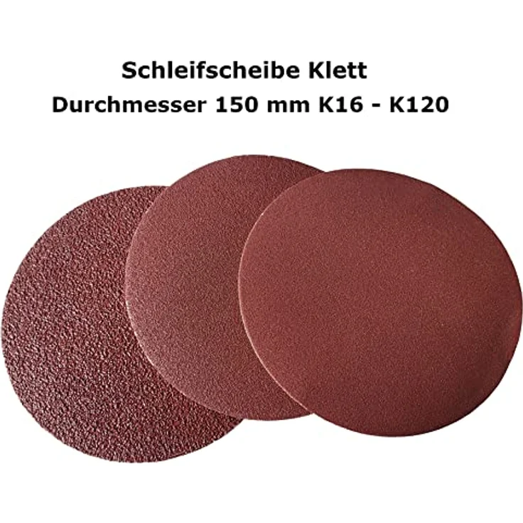 Provance Schleifscheibe Klett Schleifpapier P80, rund 150mm, 25-200 Stück, geeignet für Metall, Holz, Kunststoff – Bild 2