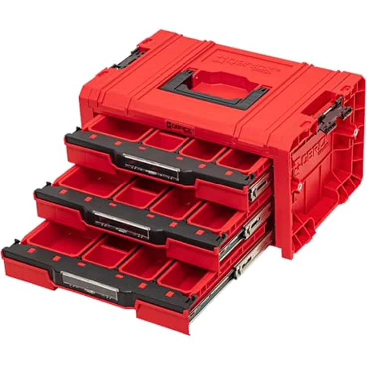 QBRICK System Werkzeugkoffer Qbrick System PRO Drawer 3 Toolbox 2.0 Expert RED ULTRA HD 13,5 l IP54, Profi-Werkzeugkoffer in leuchtendem Rot mit hohem IP-Schutzgrad - Preisvergleich – Bild 2