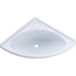 Comet Waschbecken Eckwaschbecken mini oval, 34,5 x 34,5 cm, Ausschnittmaß 35 x 25 cm, Weiß