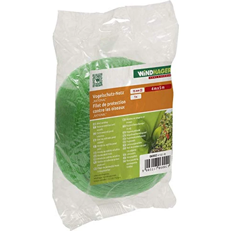 Windhager Vogelschutz-Netz RATIONAL Vogelabwehrnetz, Teichnetz, Laubnetz, Maschenweite 15 mm, Grün, 5 x 4 m, 06002 – Bild 5