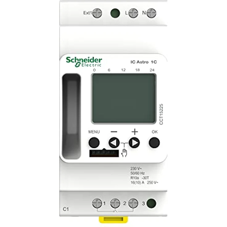 Schneider Electric Dämmerungsschalter IC Astro CCT15225, programmierbare Zeitschaltuhr mit Bluetooth, LCD-Display und Lichtempfindlichkeitseinstellung – Bild 2