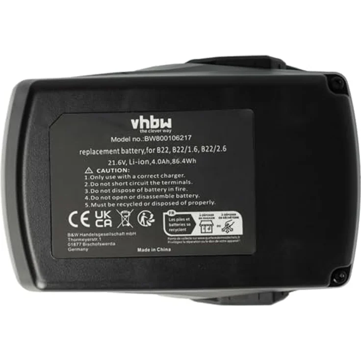 vhbw 2X Akku kompatibel mit Hilti CD 4-A22, Hochleistungsakku mit 4000 mAh und 21,6 Volt, langlebig und hochwertig verarbeitet – Bild 3