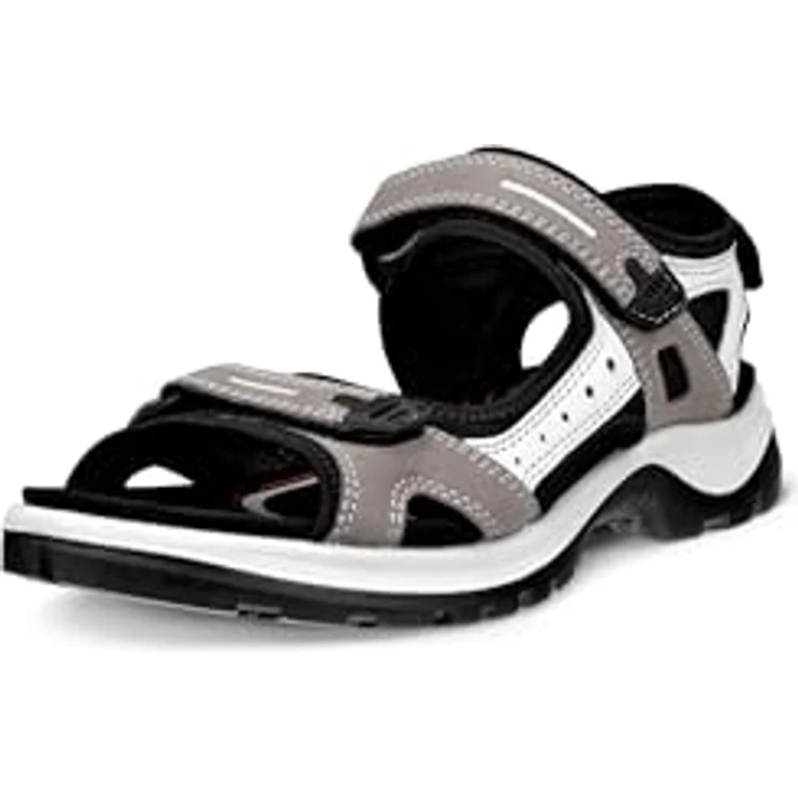 Ecco Damen Sicherheitssandalen aus Nubukleder, grau, mit 2 cm Blockabsatz und Klettverschluss, Größe 40 – Bild 1