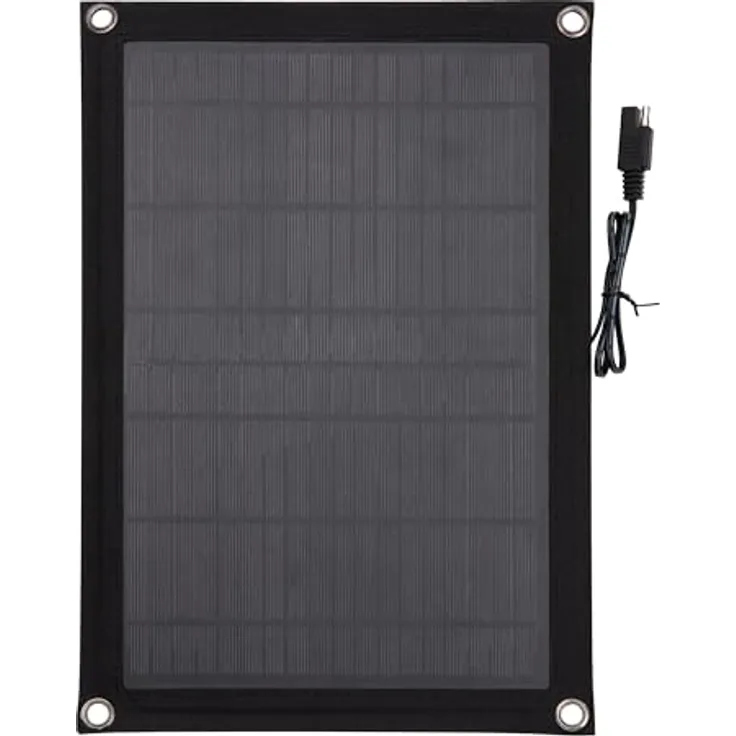 Technaxx 5018 Solarpanel, 10W KFZ-Erhaltungsladegerät mit 17.9 V, für PKWs und Wohnmobile, inklusive Saugnäpfen und Batterieklemmen