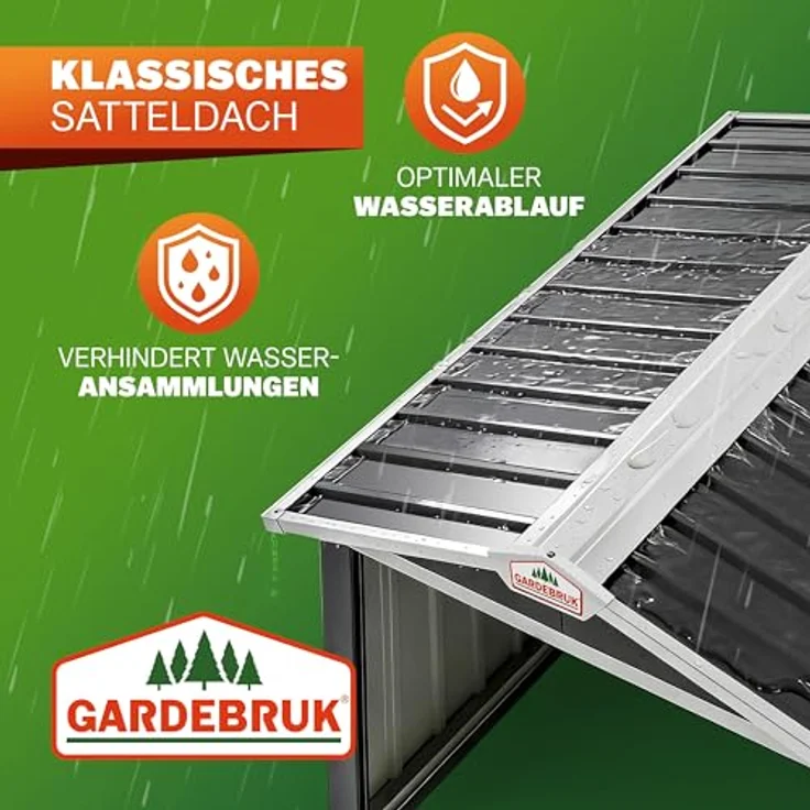Gardebruk Mähroboter Garage Metall Wetterbeständig Kabelführung 4x Erdanker Carport Rasen Garten 4251776601908 – Bild 9