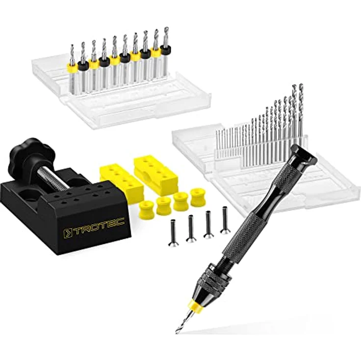 TROTEC Bohrersatz TROTEC Handbohrer-Set 37-teilig Werkzeug Handwerkzeug, 25 HSS-Präzisionsbohrer, Aluminium, (37-tlg) – Bild 2