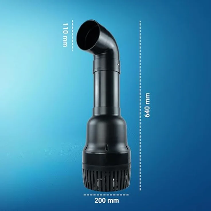 Jebao Teichpumpe 40000 L/H, 420 Watt energiesparend, 4,5m Förderhöhe, 12m Kabel, Wasserpumpe in Schwarz – Bild 6