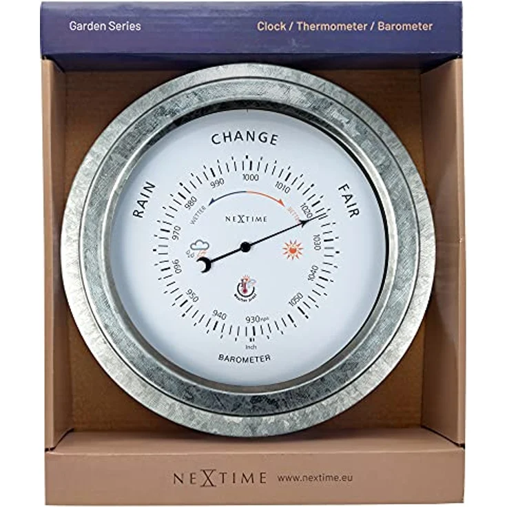 NeXtime Barometer außen - Ø22CM - Metall - Verzinkt „Orchidee“ – Bild 5