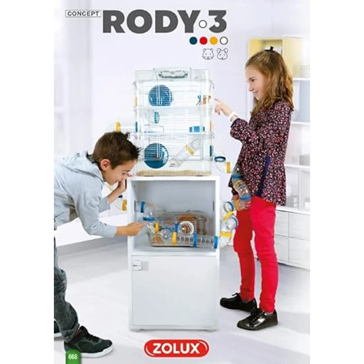 Zolux Käfig für Hamster, Mäuse, Rennmäuse, 3 Zoll Duo, Long 41 cm x larg 27 cm x haut 40.5 cm. – Bild 3