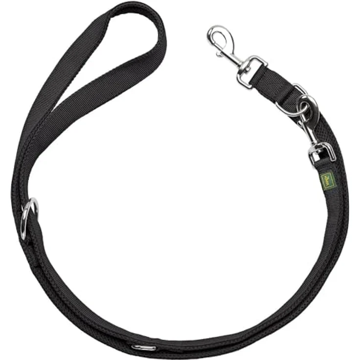 HUNTER Verstellbare Führleine Divo Up, schwarz, Größe 15/200, gepolstert mit Mesh-Material, 3-fache Verstellmöglichkeit, angenehmer Griff – Bild 1