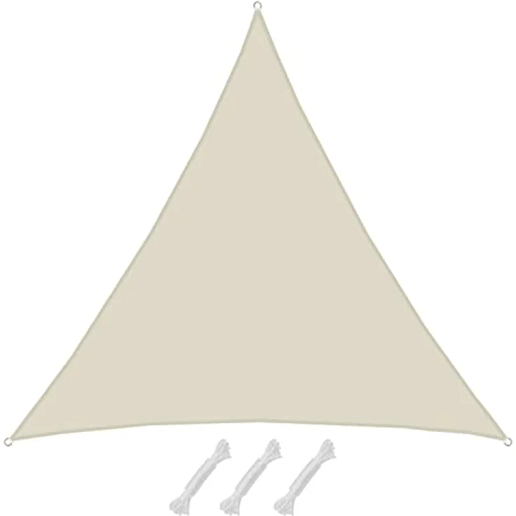 AMANKA 98% UV Schutz: 6x6x6 Sonnensegel Dreieckig Wasserdicht - Terrassendach Sonnenschutz Dreieck - Sonnensegel Garten Sonnenschutz für Trampolin Sonnensegel Pergola D Ring Dreieckig Sonnensegel Pool – Bild 1