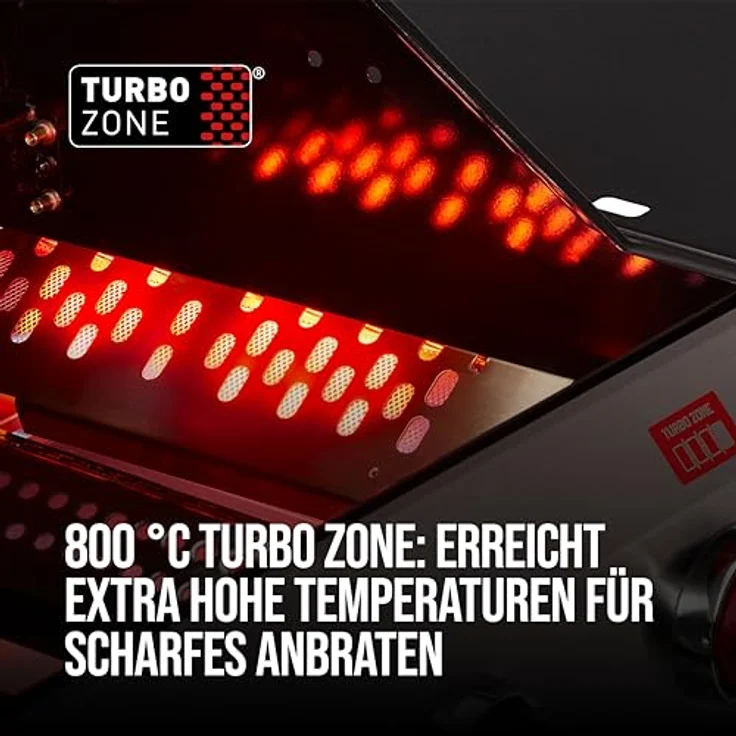 Enders® Gasgrill Chicago Next 4 R Turbo, 4-Edelstahlbrenner, doppelwandige Garhaube, Switch Grid™, 800° Turbo Zone™, schwarz – Bild 3
