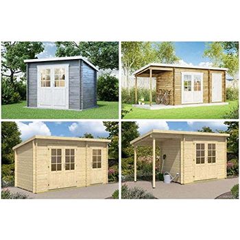Alpholz Gartenhaus Martina28 aus MassivHolz Gerätehaus mit 28 mm