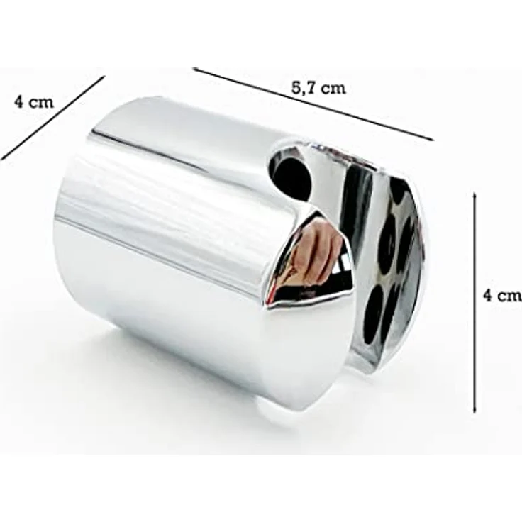 ADOB Brausehalter starr, verchromter Wandhalter für Handbrausen, universell passend – Bild 4