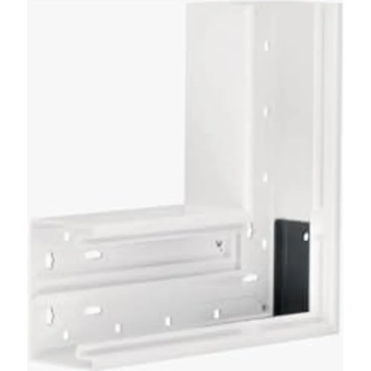Tehalit Flachwinkel BR6510059016, Winkelmesser aus halogenfreiem PVC, 100 mm breit, klassisches Verkehrsweiss, temperaturbeständig von -5 bis 60 °C