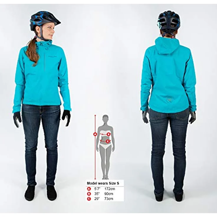Endura Hummvee WP, Damen Velojacke, wasserdichtes 2-Lagen-Gewebe, Schwarz, Größe S – Bild 8