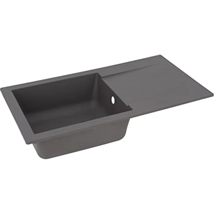 Respekta Denver Mineralite Einbauspüle mit 1 Becken, 78 x 44 cm, betongrau – Bild 3