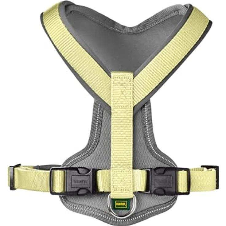 Hunter Tierbedarf Hunde-Geschirr Neopren matcha/grau 3-fache Verstellmöglichkeit, reflektierende Paspel, pflegeleicht – Bild 3