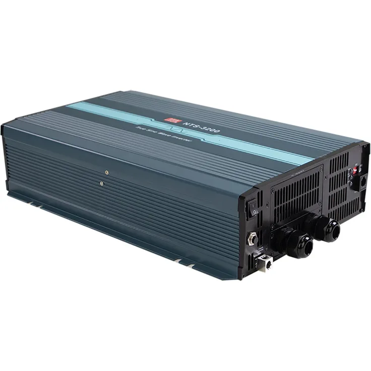 Mean Well NTS-3200-212EU, DC-AC-Wechselrichter Echtsinus 230V, 3200W, lüftergekühlt, THD <3%