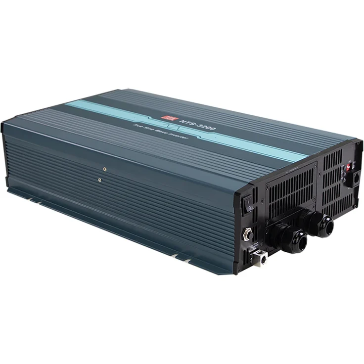 Mean Well NTS-3200-212EU, DC-AC-Wechselrichter Echtsinus 230V, 3200W, lüftergekühlt, THD <3%