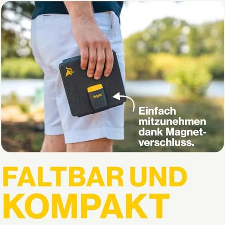 AQIILA Solarpanel Sunbird P21, 21 W, faltbar, USB-C, IP67, schwarz – Bild 4