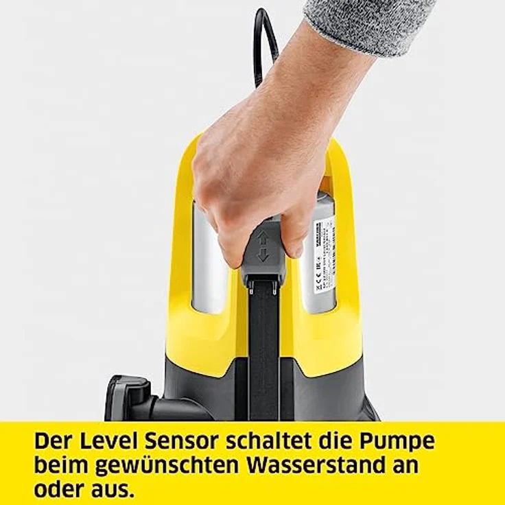 Kärcher SP 22.000 Dirt Level Sensor Schmutzwasser-Tauchpumpe, Fördermenge: 22.000 l/h, Eintauchtiefe: max. 7 m, Schmutzwasserpartikelgröße: max. 30 mm, Restwasserhöhe: 35 mm, Druck: 0,8 bar – Bild 4