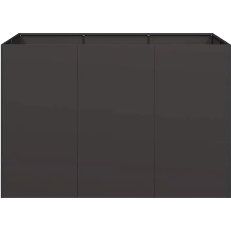 vidaXL Pflanzkübel Schwarz 120x80x80 cm Stahl, Hochbeet mit viel Platz und erhöhter Stabilität – Bild 5