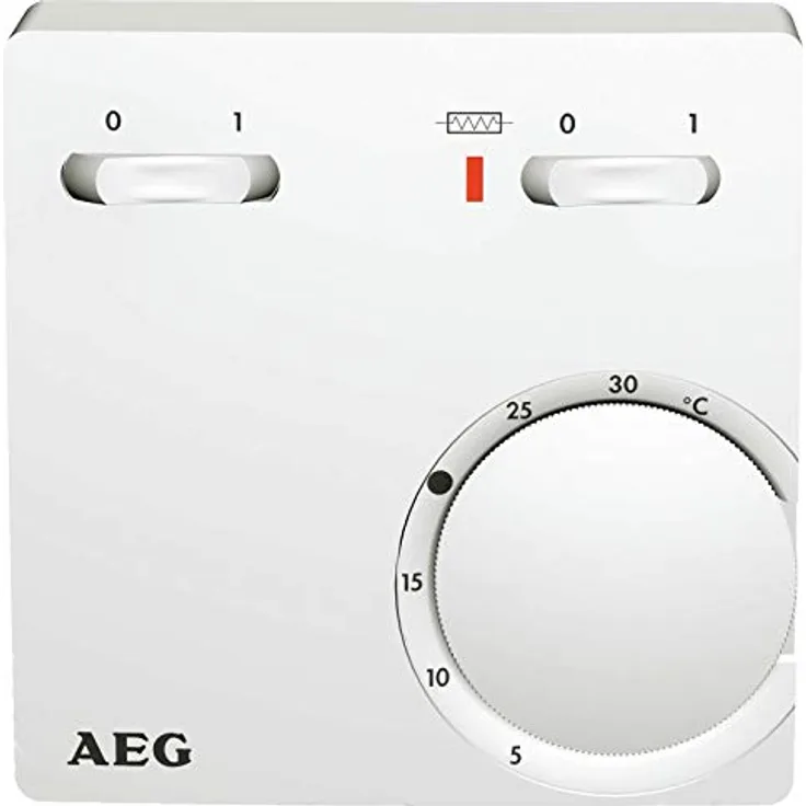AEG RT 602 SN SZ Temperatur-Regler, 2-Punkt Aufputz, Temperatureinstellung 5-30 °C, Reinweiß, 223299