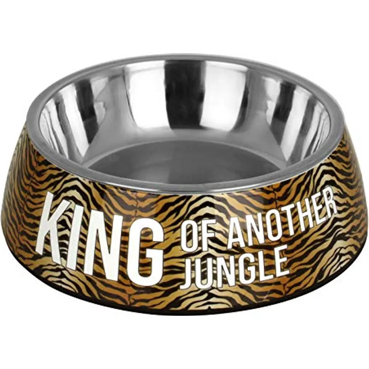 Futternapf 0,4L mit Motivauswahl Katzen Hunde Napf Fressnapf rutschfest Katzennapf Hundenapf Tiernapf (Braun King)