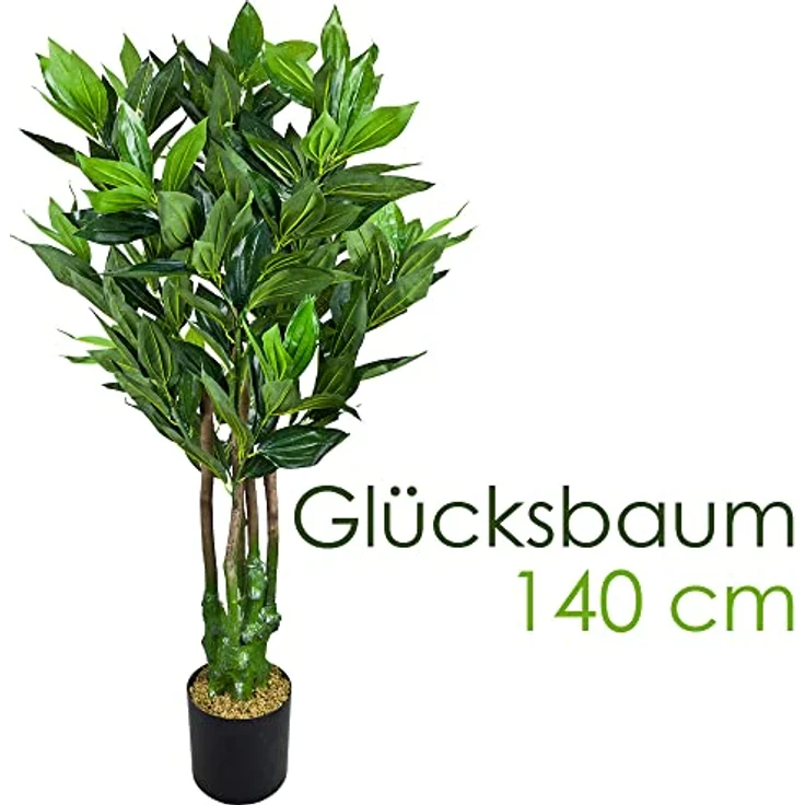 Decovego Friedensbaum Kunstpflanze 140 cm mit Echtholzstamm - Deko-Innendekoration im Topf – Bild 2
