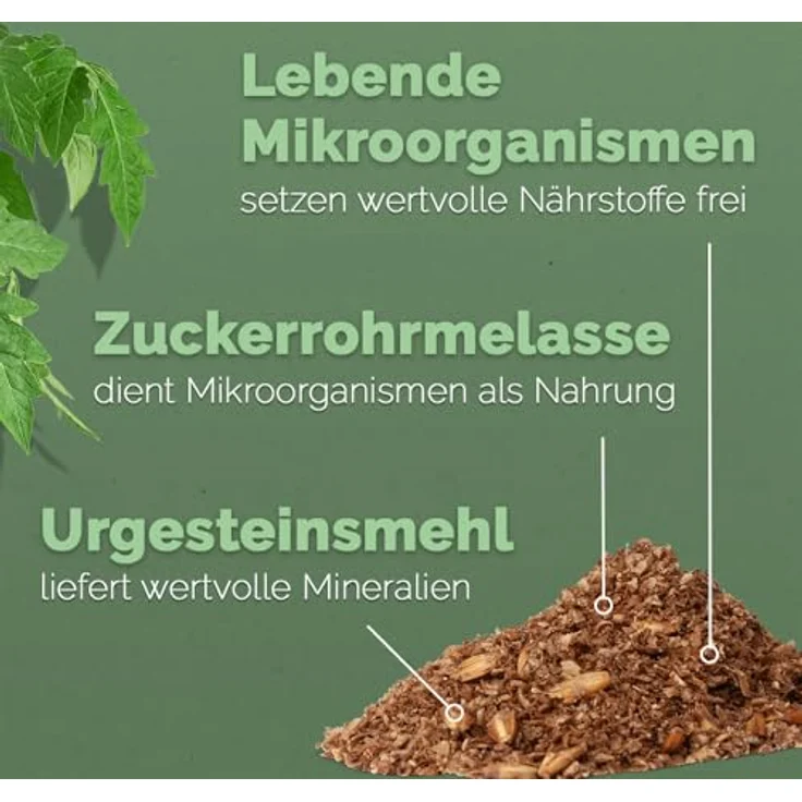 DIMIKRO Bokashi Ferment - Bio Qualität 2 kg, Fermentationshilfe für Bokashi Eimer und Kompost, geruchshemmend und schimmelresistent, im luftdichten Eimer – Bild 5