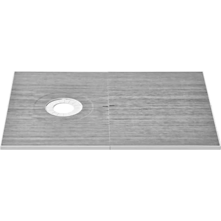 VEVOR Duschrand-Set, 1524 x 965 x 28 mm, wasserdichte Duschwanne mit 16,5 cm versetztem Abfluss und leichtem EPS-Material, inkl. 2 wasserdichten Tüchern – Bild 1