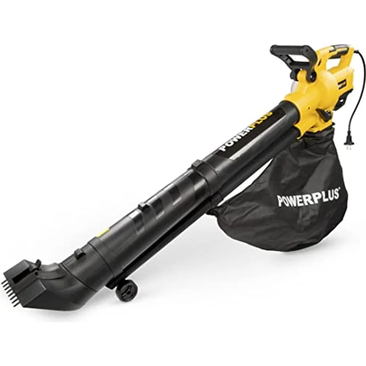 Powerplus 3300 W Elektrischer Laubbläser mit Zerkleinerungsfunktion, 300 km/h Blasgeschwindigkeit, Farbe Gold, EU Plug 220V – Bild 1