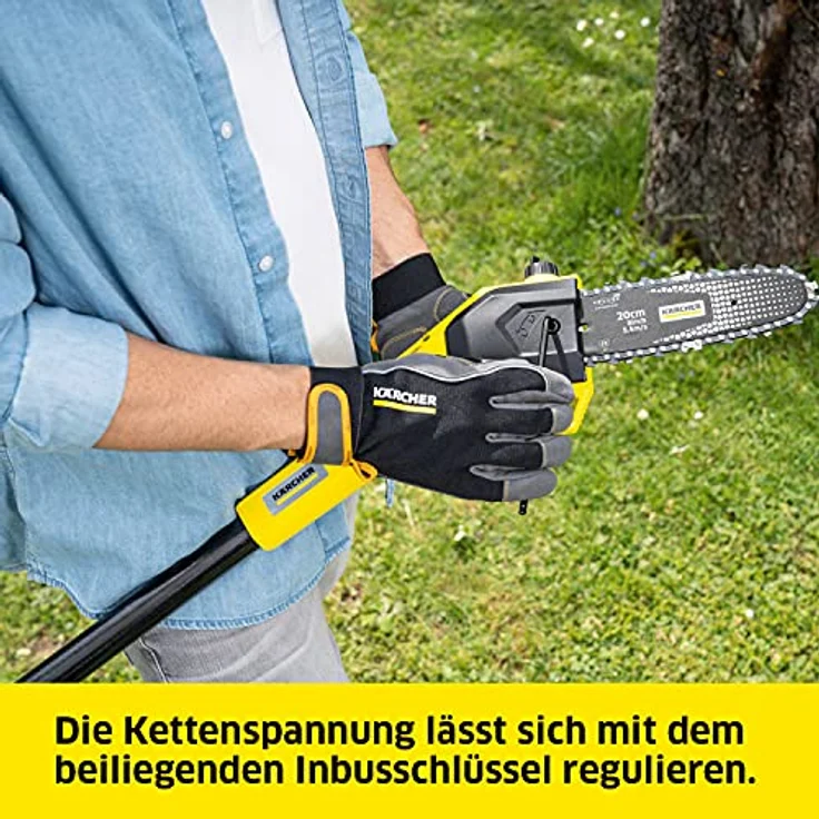Kärcher PSW 18-20 Battery Akku-Teleskopsäge - Schwertlänge 20 cm, Kettengeschwindigkeit: 5,5 m-s, Verlängerungseinsatz: 2,9 m – Bild 7