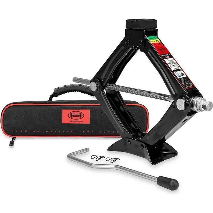 HEYNER Ultra Lift XS PRO Scherenwagenheber 0,8t + Tasche, robuste Qualität, Kältebeständigkeit bis -50 Grad, drehbarer Sattel, leicht und zuverlässig – Bild 1