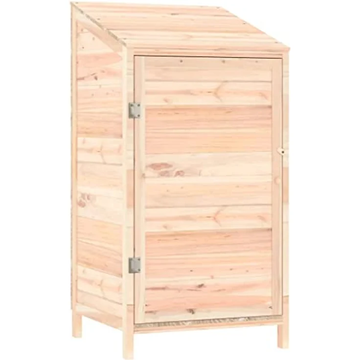 vidaXL Geräteschuppen 55x52x112 cm Massivholz Tanne, geräumiges Design und einfache Montage – Bild 1