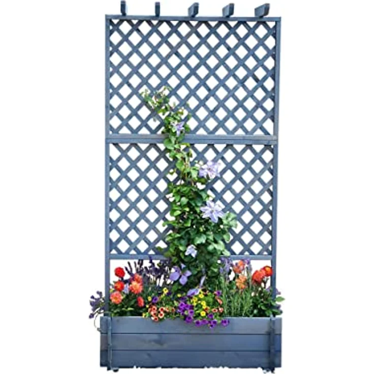 promadino Rankkasten mit Pergola, wetterfest imprägniert, BxTxH: 102x65x200 cm aus massivem Kiefernholz – Bild 1