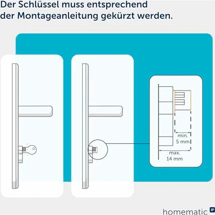 Homematic IP Türschlossantrieb – pro, weiß, Smart Lock mit permanenter Türüberwachung, einfache Nachrüstung, steuerbar per App, Alexa & Google Home, 161671A0 – Bild 4