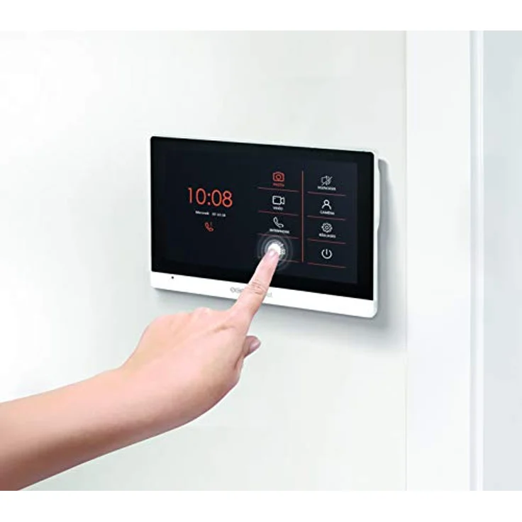 SCS Sentinel Heimvideotelefon PVF0042, kabelgebundene Tür-Videosprechanlage mit 7-Zoll-Touchscreen, Weiß, IP55, Nachtsicht, erweiterbarer Speicher bis 32 GB – Bild 4