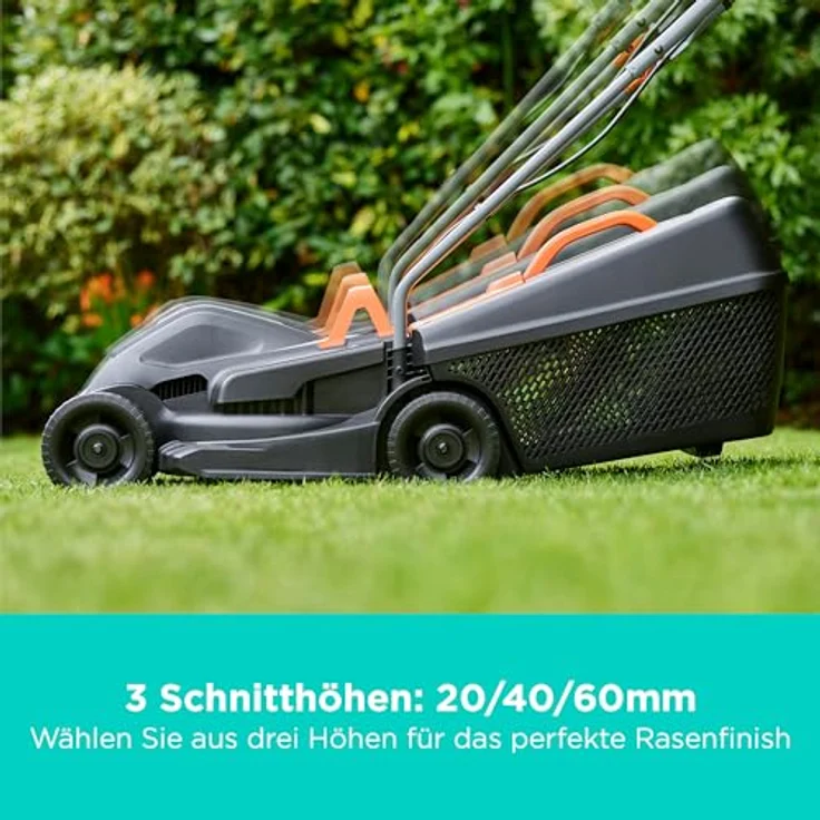 BLACK+DECKER Rasenmäher BEMW351, 32cm, schwarz-orange, 1.000 Watt – Bild 6