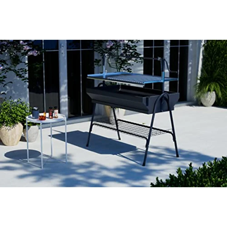Imex El Zorro 71764 Holzkohlegrill mit Holzkohlegrillrost und Heber, Schwarz, 80 x 50 x 115 cm – Bild 4