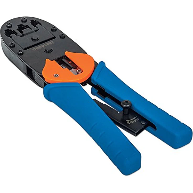 Intellinet Crimpzange Universal Crimpwerkzeug - Zum Kabelschneiden, Abisolieren von Drähten sowie Crimpen von isolierten und unisolierten Kabelschuhen und Steckverbindern. – Bild 2