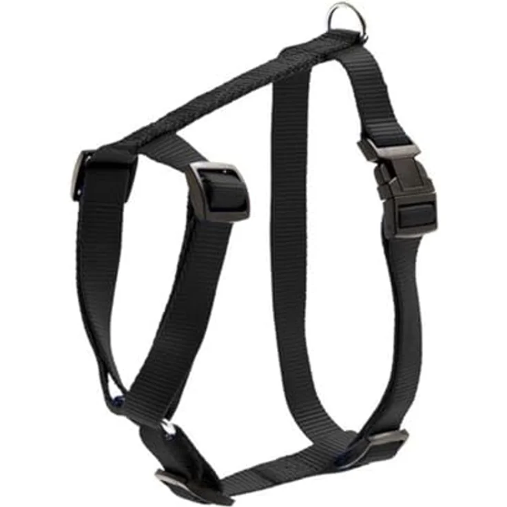 Karlie Art Sportiv Basic, Hundegeschirr aus robustem Nylon, stufenlos verstellbar, Schwarz, 25-40x1 cm – Bild 1