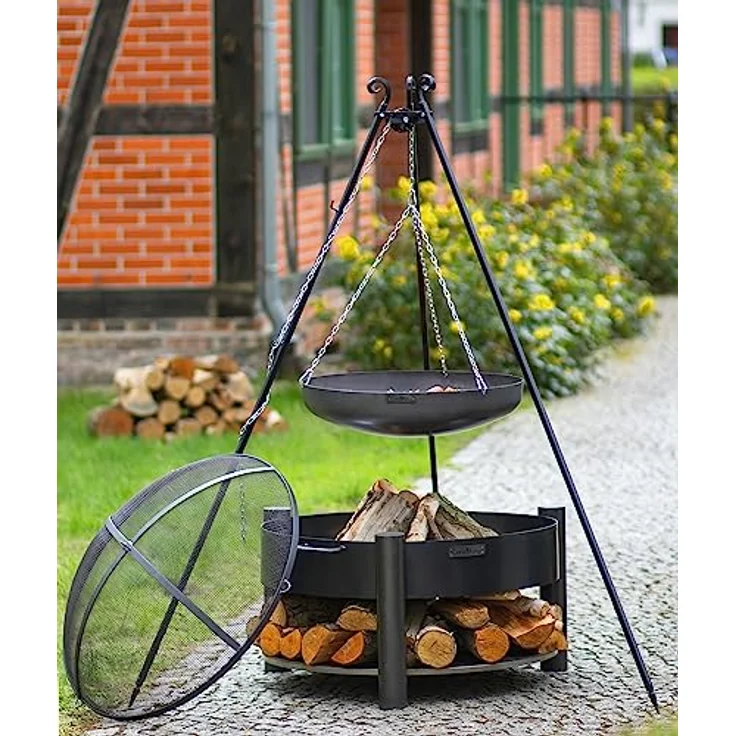 CookKing Wok Durchmesser 70 cm aus Stahl für Dreibein Schwenkgrill – Bild 3