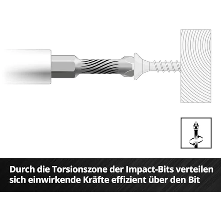 Einhell M-CASE 39-tlg. Impact-Bit-Set, 32 schlagfeste 25-mm-Bits und 50-mm-Bits, inkl. magnetischem Bithalter und Steckschlüsseln aus S2 Stahl – Bild 4