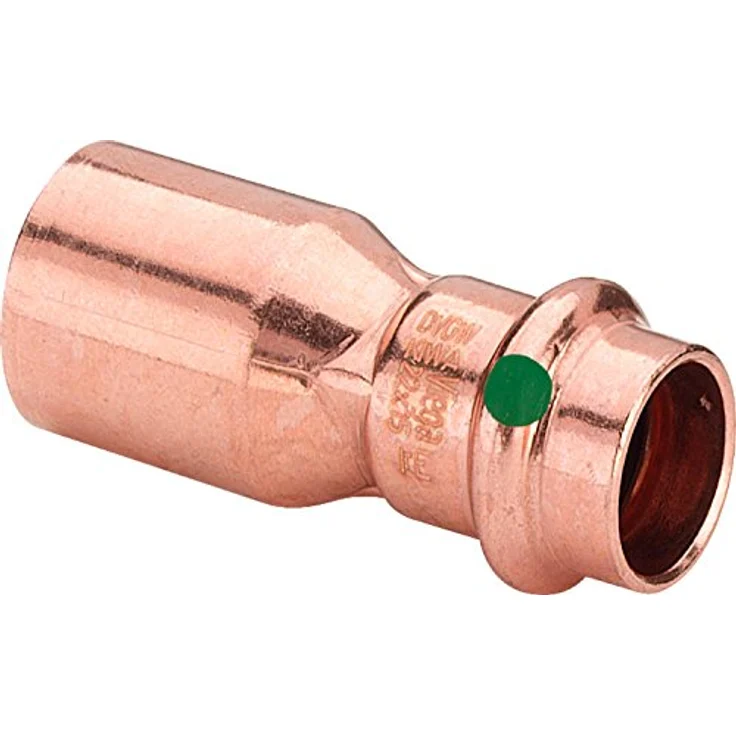 Viega Profipress Reduzierstück 22x15 mm, DVGW geprüft für Trinkwasser und Heizung, Edelstahl – Bild 1