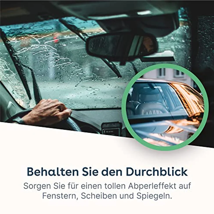 eco:fy Regen Abweiser für Scheiben Spiegel Helmvisiere mit Abperleffekt und Schmutzabweisung Scheibenversiegelung Glasversiegelung Regenabweiser (0,25 Liter) – Bild 2