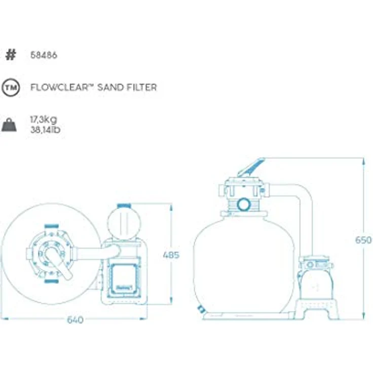 Bestway Flowclear Sandfilteranlage mit Zeitschaltuhr 11,355 l/h Sandfilter, grau – Bild 3